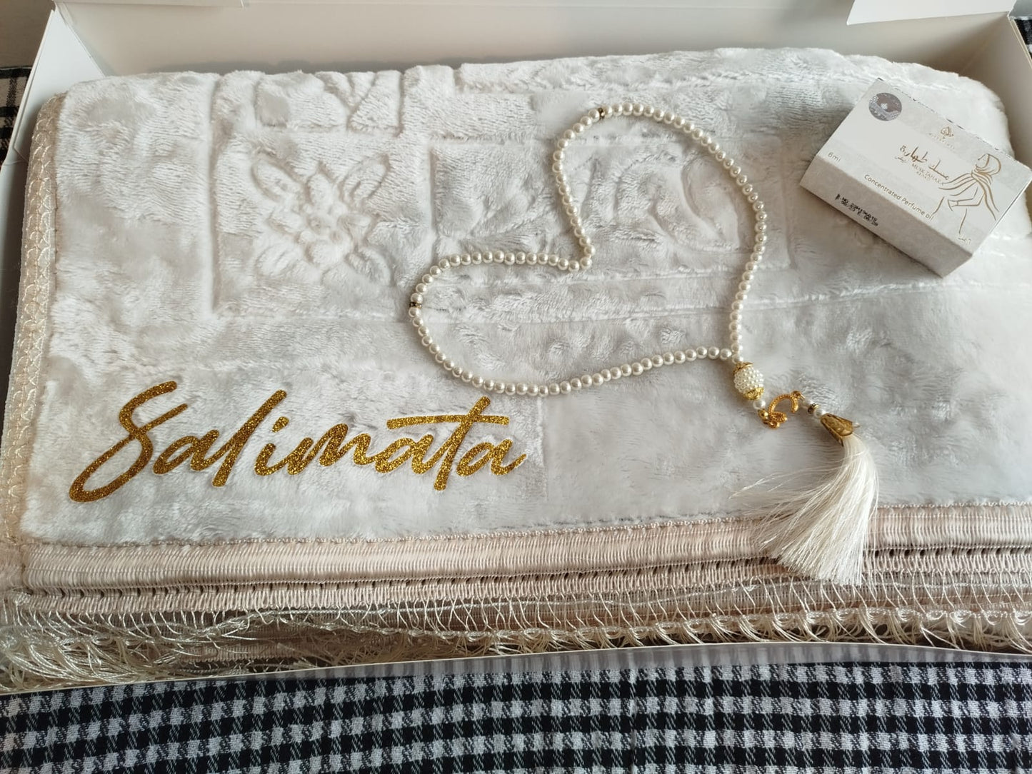 Coffret tapis de prière personnalisé